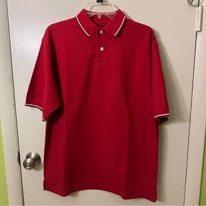 Haggar Red Polo Shirt with White Trim